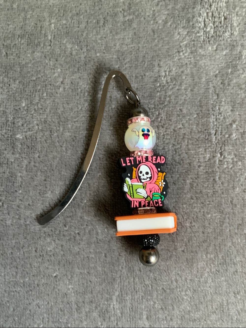 Let Me Read In Peace Bookmark Charm